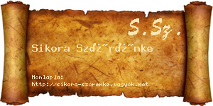 Sikora Szörénke névjegykártya